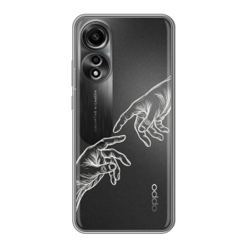 Силиконовый чехол на OPPO A78 4G с принтом Сотворение мира Силиконовый чехол на OPPO A78 4G с принтом Сотворение мира