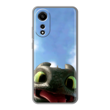 Силиконовый чехол на OPPO A78 4G с принтом Как приручить дракона