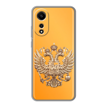 Силиконовый чехол на OPPO A78 4G с принтом Герб Флаг России