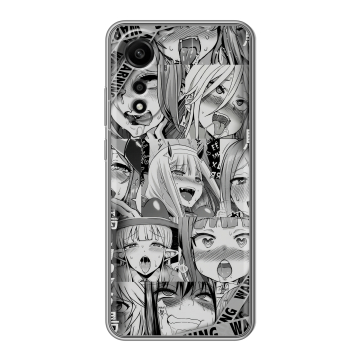 Силиконовый чехол на OPPO A78 4G с принтом Ahegao Ахегао Аниме