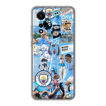 Силиконовый чехол на OPPO A78 4G с принтом Man City Манчестер Сити