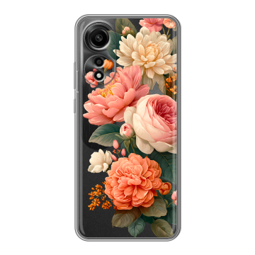 Силиконовый чехол на OPPO A78 4G с принтом цветы