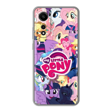 Силиконовый чехол на OPPO A78 4G с принтом My little pony Дружба чудо