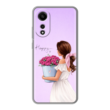 Силиконовый чехол на OPPO A78 4G с принтом женский Силиконовый чехол на OPPO A78 4G с принтом женский