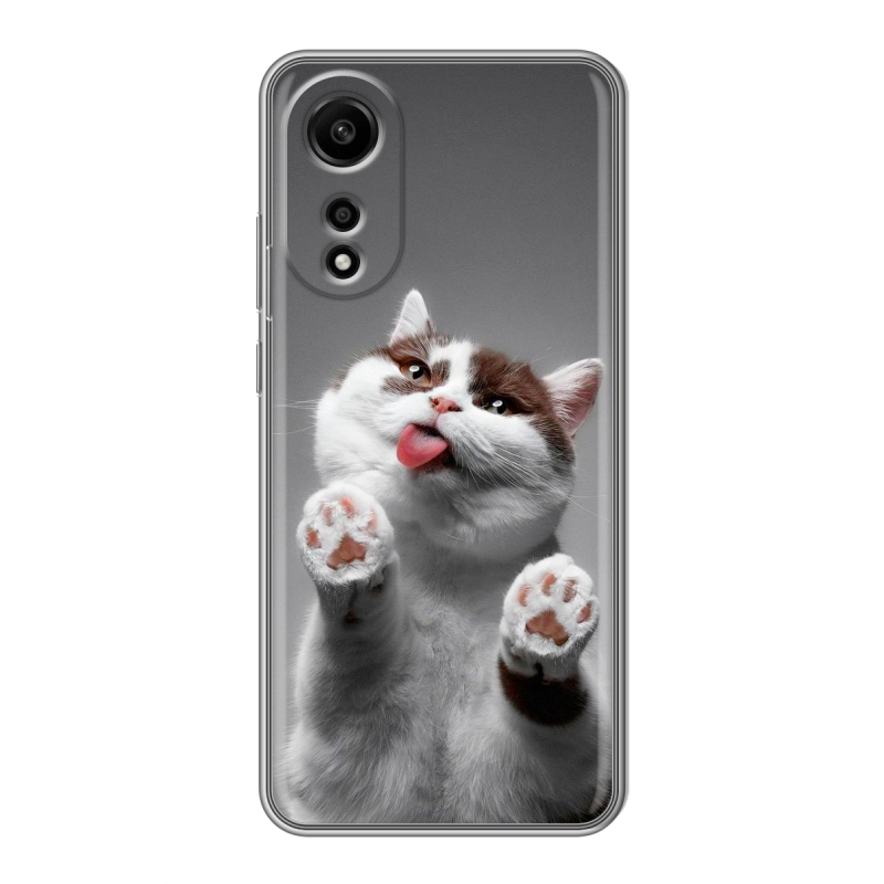 Силиконовый чехол на OPPO A78 4G с принтом Коты Силиконовый чехол на OPPO A78 4G с принтом Коты