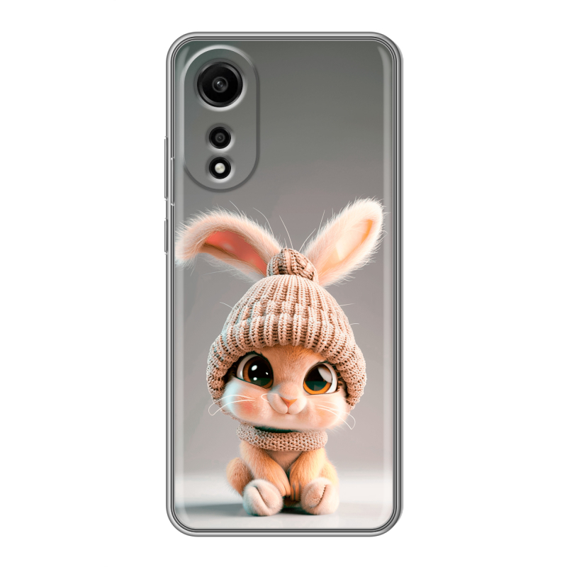Силиконовый чехол на OPPO A78 4G с принтом Кролик Силиконовый чехол на OPPO A78 4G с принтом Кролик