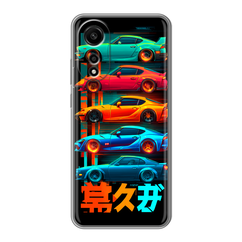 Силиконовый чехол на OPPO A78 4G с принтом машины тачки Силиконовый чехол на OPPO A78 4G с принтом машины тачки