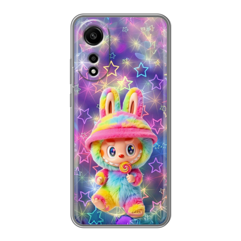 Силиконовый чехол на OPPO A78 4G с принтом Labubu Лабубу Силиконовый чехол на OPPO A78 4G с принтом Labubu Лабубу