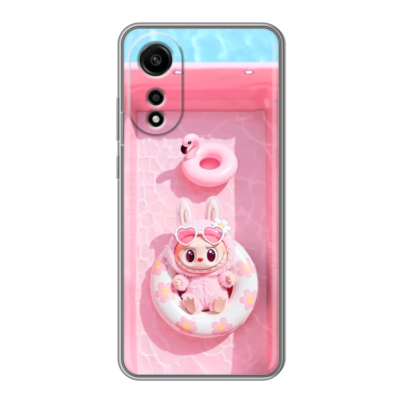 Силиконовый чехол на OPPO A78 4G с принтом Labubu Лабубу Силиконовый чехол на OPPO A78 4G с принтом Labubu Лабубу