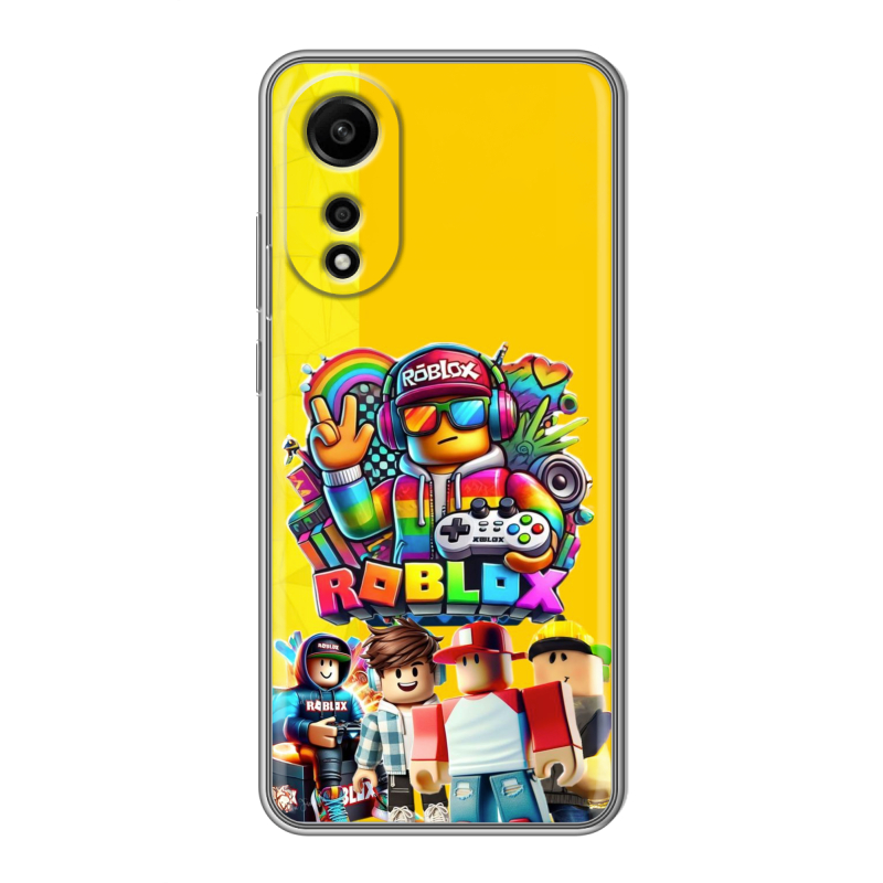 Силиконовый чехол на OPPO A78 4G с принтом Roblox Роблокс Силиконовый чехол на OPPO A78 4G с принтом Roblox Роблокс