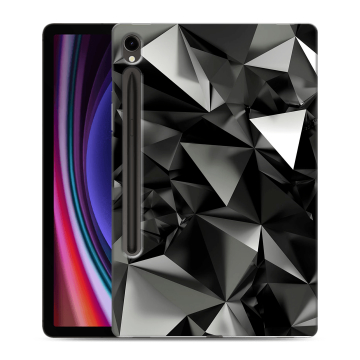 Силиконовый чехол на планшета Samsung Galaxy Tab S9 с принтом Черные кристаллы Силиконовый чехол на планшета Samsung Galaxy Tab S9 с принтом Черные кристаллы
