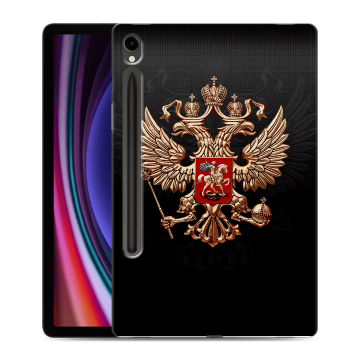 Силиконовый чехол на планшета Samsung Galaxy Tab S9 с принтом Герб России Силиконовый чехол на планшета Samsung Galaxy Tab S9 с принтом Герб России