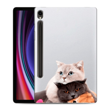 Силиконовый чехол на планшета Samsung Galaxy Tab S9 с принтом Кошки Силиконовый чехол на планшета Samsung Galaxy Tab S9 с принтом Кошки