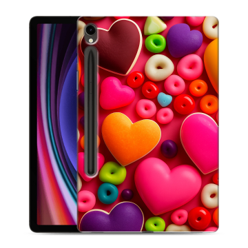 Силиконовый чехол на планшета Samsung Galaxy Tab S9 с принтом Сердечки Силиконовый чехол на планшета Samsung Galaxy Tab S9 с принтом Сердечки