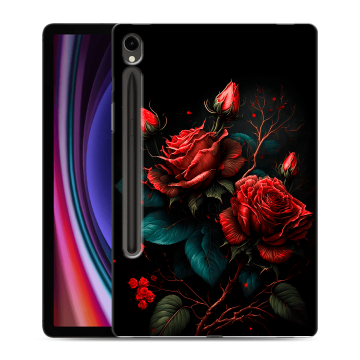 Силиконовый чехол на Samsung Galaxy Tab S9 с принтом Розы красные Силиконовый чехол на Samsung Galaxy Tab S9 с принтом Розы красные