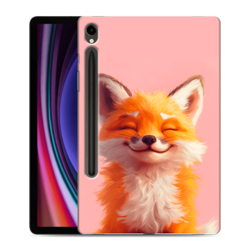 Силиконовый чехол на Samsung Galaxy Tab S9 с принтом милая лиса Силиконовый чехол на Samsung Galaxy Tab S9 с принтом милая лиса