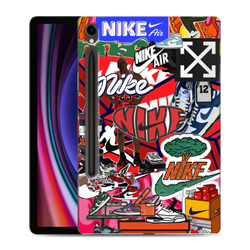 Силиконовый чехол на Samsung Galaxy Tab S9 с принтом Найк Nike яркий