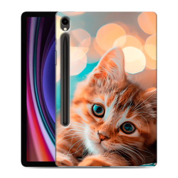 Силиконовый чехол на Samsung Galaxy Tab S9 с принтом котик