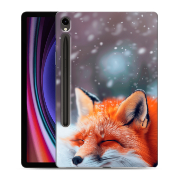 Силиконовый чехол на Samsung Galaxy Tab S9 с принтом лиса
