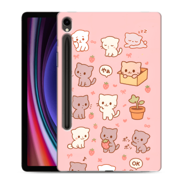 Силиконовый чехол на Samsung Galaxy Tab S9 с принтом Hello Kitty Хелоу Кити
