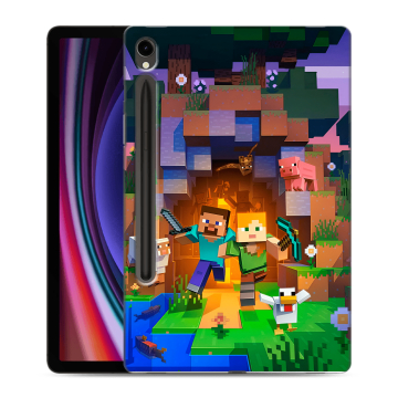 Силиконовый чехол на Samsung Galaxy Tab S9 с принтом Майнкрафт Minecraft