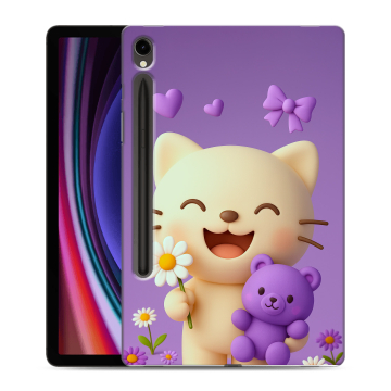 Силиконовый чехол на Samsung Galaxy Tab S9 с принтом для девочек