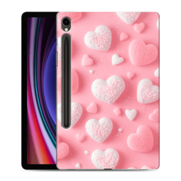 Силиконовый чехол на Samsung Galaxy Tab S9 с принтом Сердечки Силиконовый чехол на Samsung Galaxy Tab S9 с принтом Сердечки