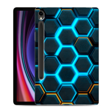 Силиконовый чехол на Samsung Galaxy Tab S9 с принтом Неоновые соты