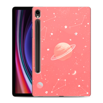 Силиконовый чехол на Samsung Galaxy Tab S9 с принтом Розовый космос