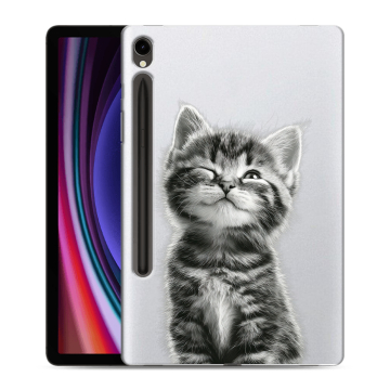 Силиконовый чехол на Samsung Galaxy Tab S9 с принтом Котенок