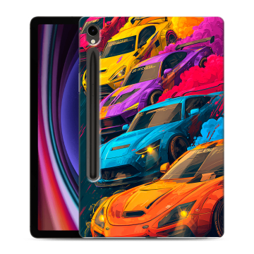 Силиконовый чехол на Samsung Galaxy Tab S9 с принтом Тачки