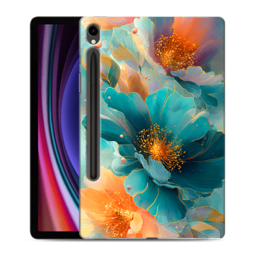 Силиконовый чехол на Samsung Galaxy Tab S9 с принтом Цветы