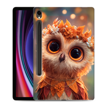 Силиконовый чехол на Samsung Galaxy Tab S9 с принтом Милая сова