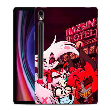 Силиконовый чехол на Samsung Galaxy Tab S9 с принтом Hazbin Hotel Отель Хазбин