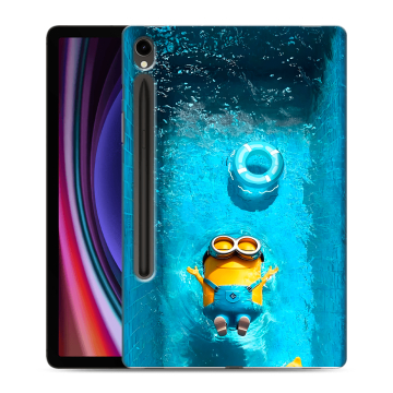 Силиконовый чехол на Samsung Galaxy Tab S9 с принтом Миньоны