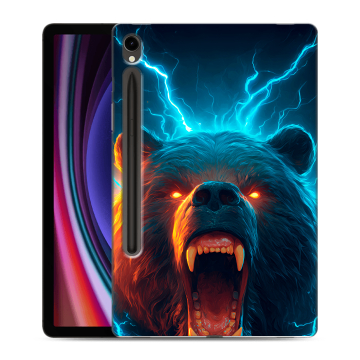 Силиконовый чехол на Samsung Galaxy Tab S9 с принтом Медведь