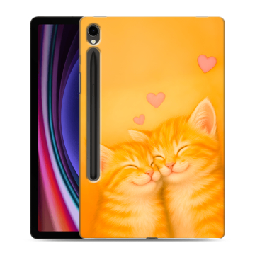 Силиконовый чехол на Samsung Galaxy Tab S9 с принтом Милые котята