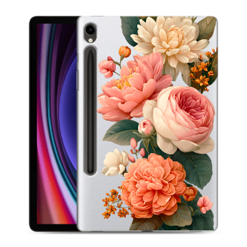 Силиконовый чехол на Samsung Galaxy Tab S9 с принтом цветы