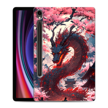 Силиконовый чехол на Samsung Galaxy Tab S9 с принтом Дракон Японский Силиконовый чехол на Samsung Galaxy Tab S9 с принтом Дракон Японский