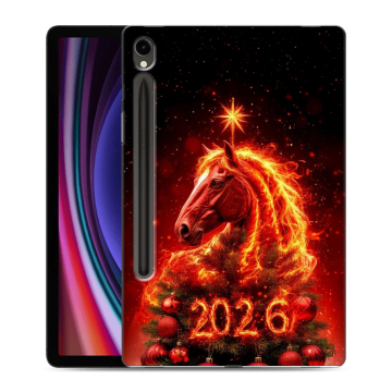 Силиконовый чехол на Samsung Galaxy Tab S9 с принтом Новый год