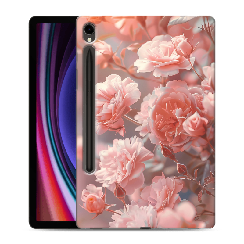 Силиконовый чехол на Samsung Galaxy Tab S9 с принтом Розовые розы Силиконовый чехол на Samsung Galaxy Tab S9 с принтом Розовые розы