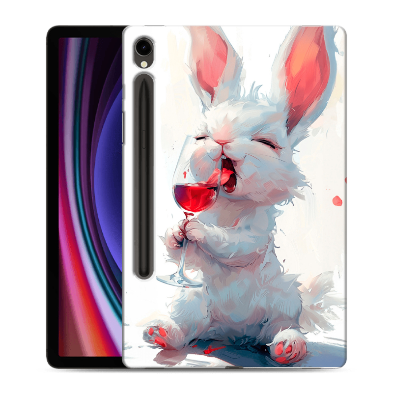 Силиконовый чехол на Samsung Galaxy Tab S9 с принтом кролик зайчик Силиконовый чехол на Samsung Galaxy Tab S9 с принтом кролик зайчик
