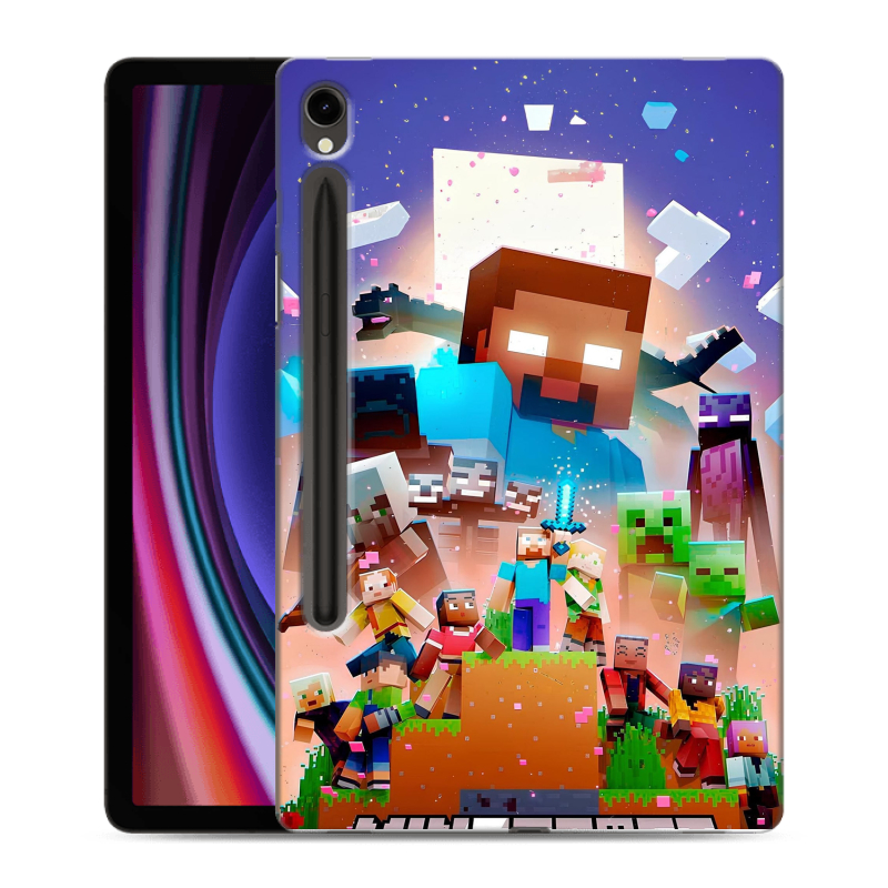 Силиконовый чехол на Samsung Galaxy Tab S9 с принтом Майнкрафт Minecraft Силиконовый чехол на Samsung Galaxy Tab S9 с принтом Майнкрафт Minecraft
