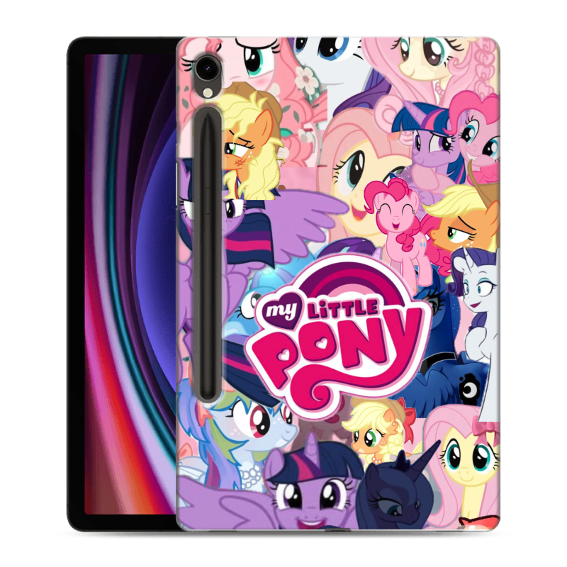 Силиконовый чехол на Samsung Galaxy Tab S9 с принтом My little pony Дружба чудо Силиконовый чехол на Samsung Galaxy Tab S9 с принтом My little pony Дружба чудо