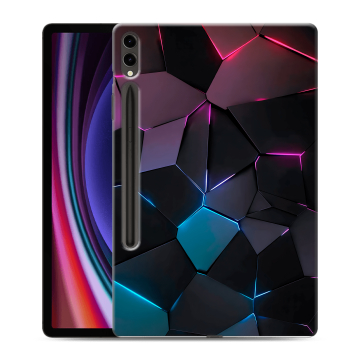 Силиконовый чехол на планшета Samsung Galaxy Tab S9 Plus с принтом Геометрия неона Силиконовый чехол на планшета Samsung Galaxy Tab S9 Plus с принтом Геометрия неона
