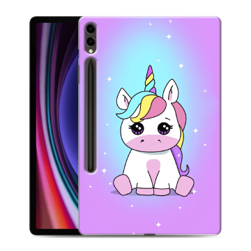 Силиконовый чехол на планшета Samsung Galaxy Tab S9 Plus с принтом Единорог Силиконовый чехол на планшета Samsung Galaxy Tab S9 Plus с принтом Единорог