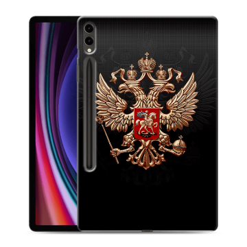 Силиконовый чехол на планшета Samsung Galaxy Tab S9 Plus с принтом Герб России Силиконовый чехол на планшета Samsung Galaxy Tab S9 Plus с принтом Герб России