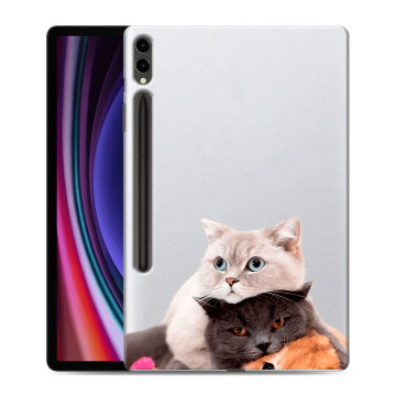 Силиконовый чехол на планшета Samsung Galaxy Tab S9 Plus с принтом Кошки Силиконовый чехол на планшета Samsung Galaxy Tab S9 Plus с принтом Кошки
