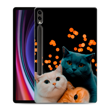 Силиконовый чехол на планшета Samsung Galaxy Tab S9 Plus с принтом Кошки Силиконовый чехол на планшета Samsung Galaxy Tab S9 Plus с принтом Кошки