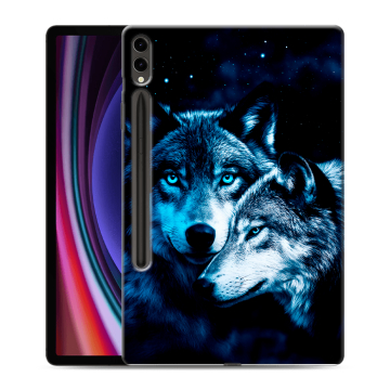 Силиконовый чехол на планшета Samsung Galaxy Tab S9 Plus с принтом Волки Силиконовый чехол на планшета Samsung Galaxy Tab S9 Plus с принтом Волки